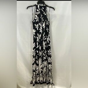 Vince Camuto Black and White Floral Maxi Dress